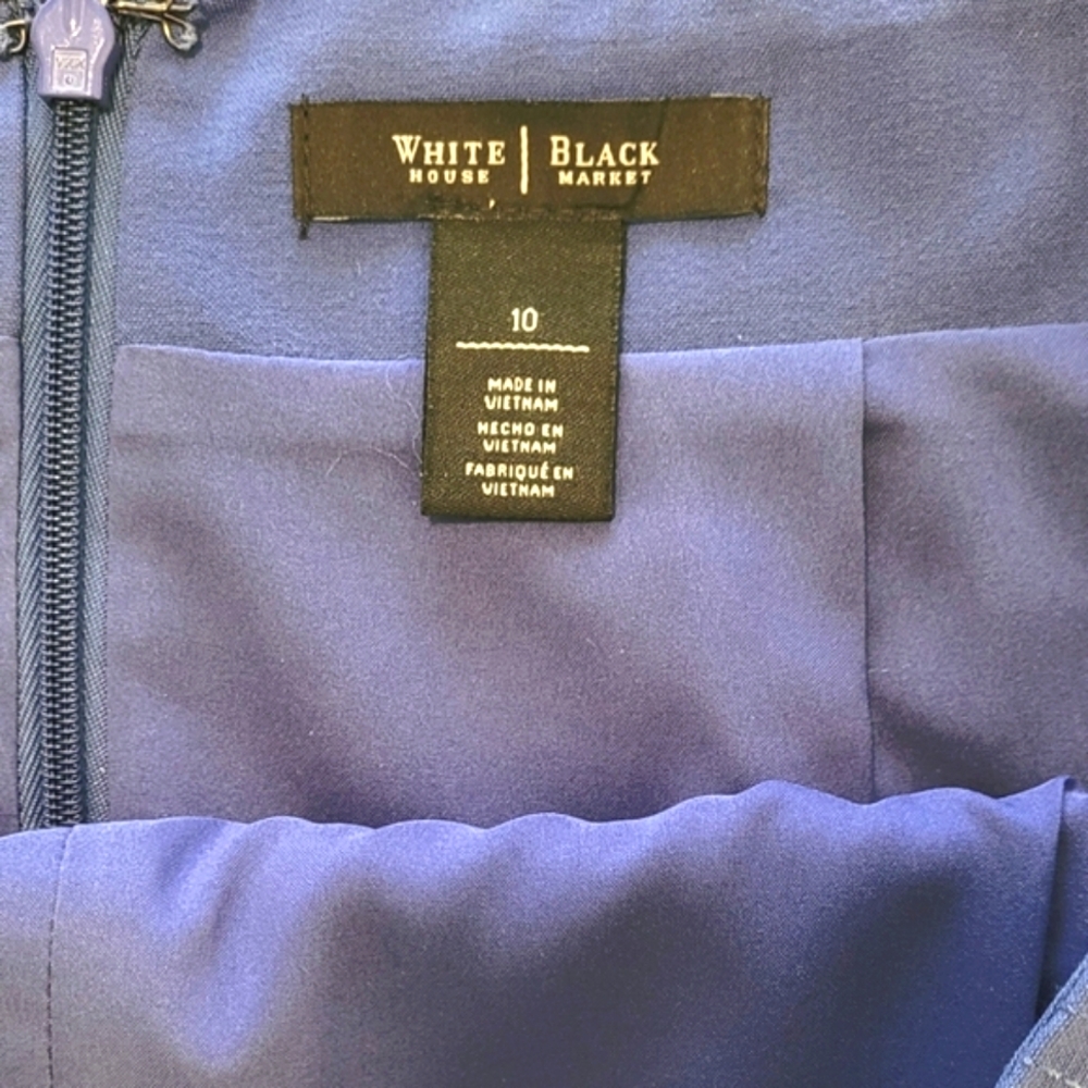 White House Black Market Pencil Skirt in Size 10 Blue - Picture 5 of 7